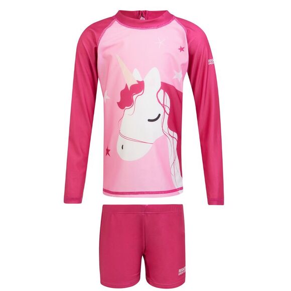 Regatta Childrens/Kids Luna The Unicorn Rash Guard / Sweet Pink - Picture 1 of 7